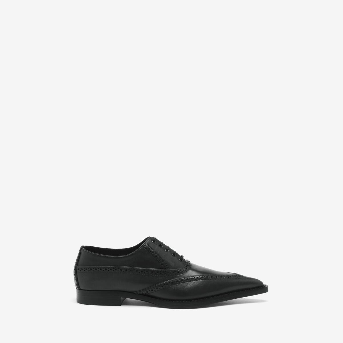 Alexander McQueen Women's Black Birdee Brogue - 36.5 (Calf Leather)